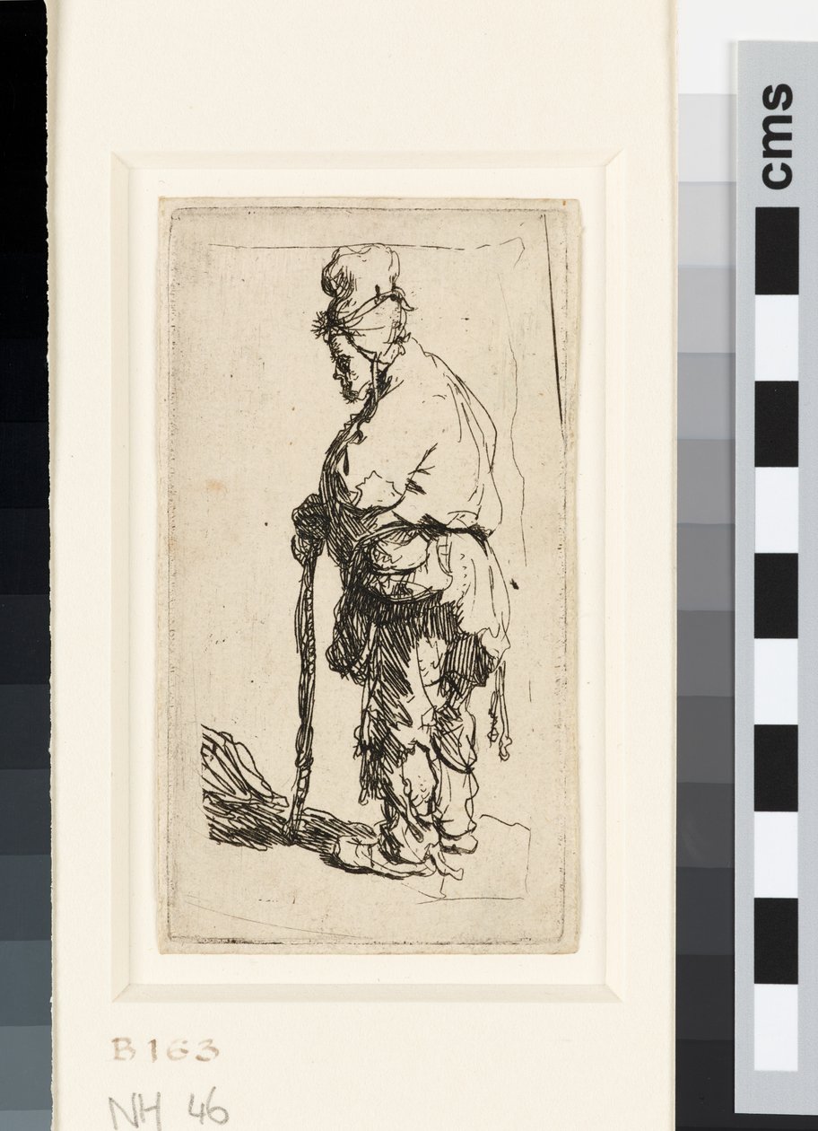 Tigger lener seg på en pinne, ca. 1630 (etsing) av Rembrandt van Rijn