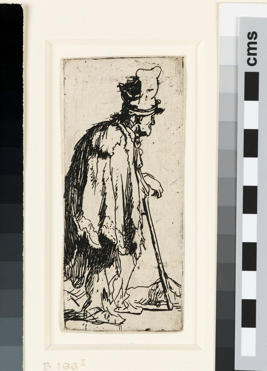 Tigger med en forkrøplet hånd, ca. 1629 (etsing) av Rembrandt van Rijn