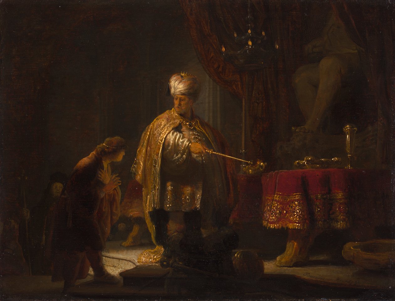 Daniel og Cyrus før Idol Bel av Rembrandt van Rijn