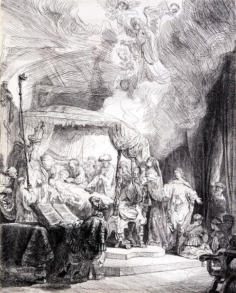 Jomfruens død (penn og blekk på papir) av Rembrandt Harmensz. van Rijn