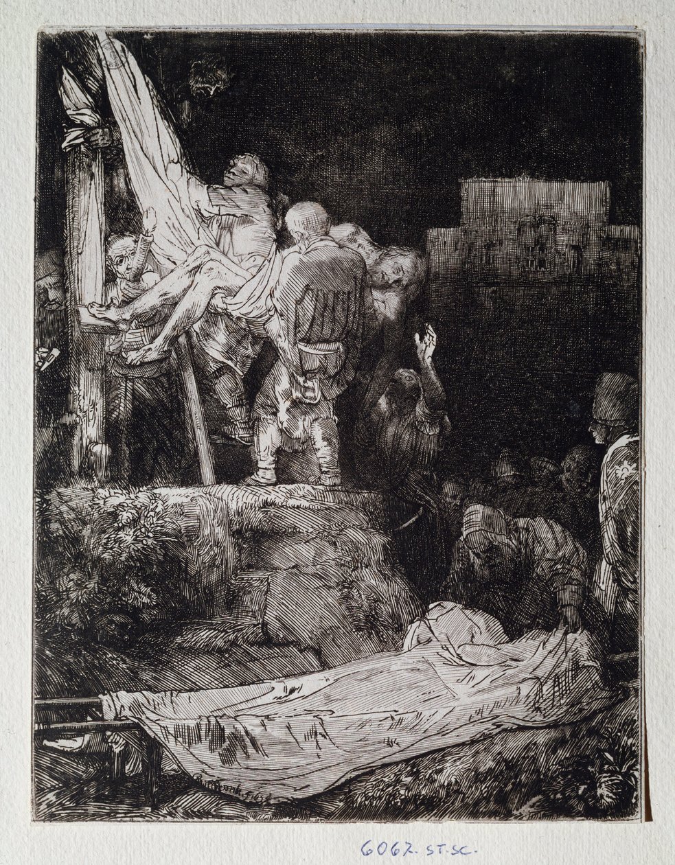 Tegningsavsetning av Rembrandt Harmenszoon van Rijn (1606-1669) Firenze, Uffizi (kontorer), Gabinetto Disegni og Stampe av Rembrandt van Rijn