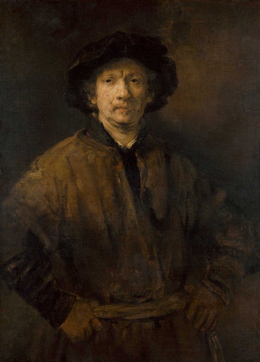 "Large Self-Portrait" (Large Self-Portrait) Maleri av Rembrandt van Rhijn (1606-1669) 1652 Art History Museum, Wien av Rembrandt van Rijn