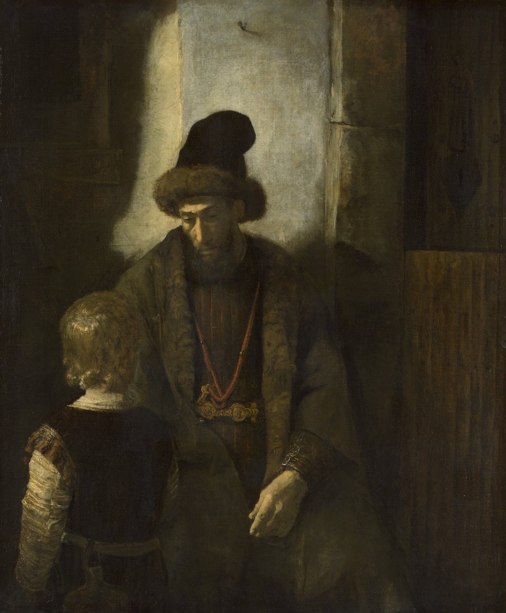 Jakobs farvel til Benjamin, 1650-60 av Rembrandt van Rijn