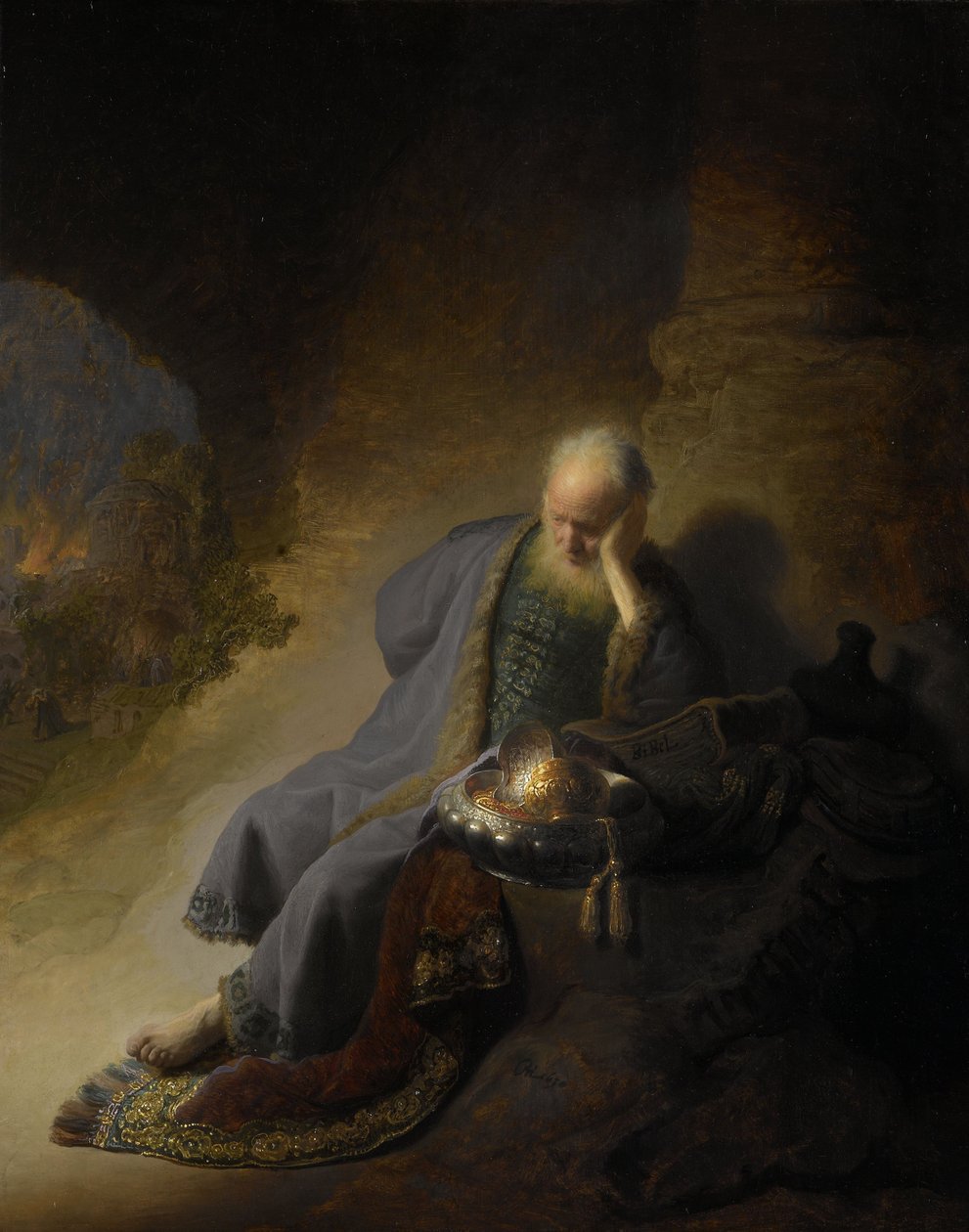 Jeremia klager over ødeleggelsen av Jerusalem av Rembrandt van Rijn