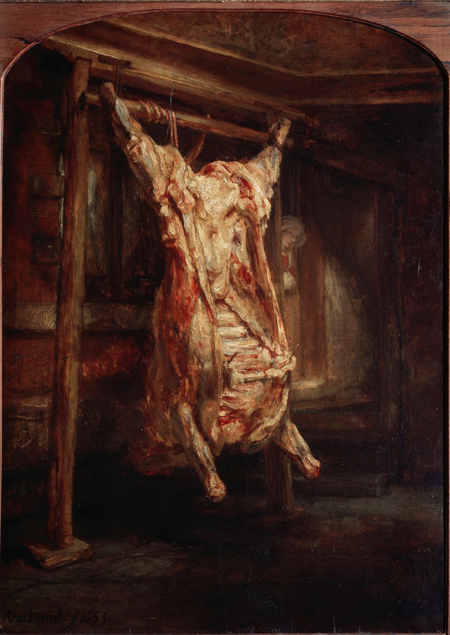 Le boeuf barche Maleri av Rembrandt Harmenszoon van Rijn (1606-1669) 1655 Dim. 94x59 cm Paris, Musée du Louvre av Rembrandt van Rijn