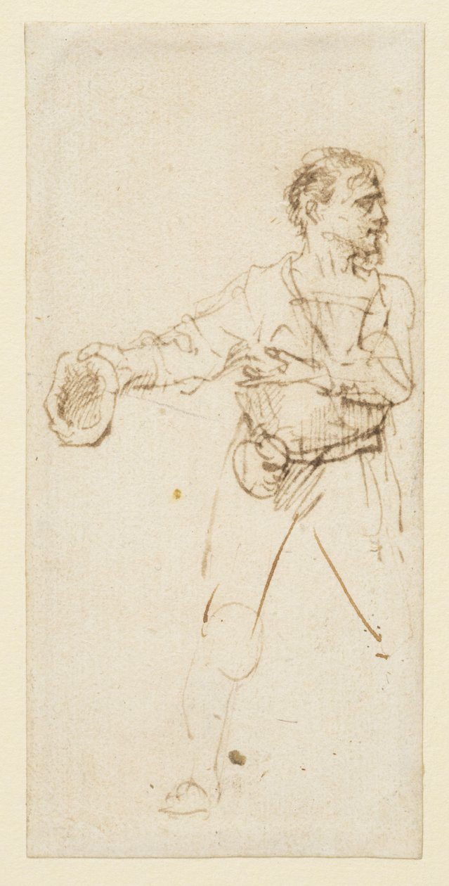 Mann stående, ca. 1634 av Rembrandt van Rijn