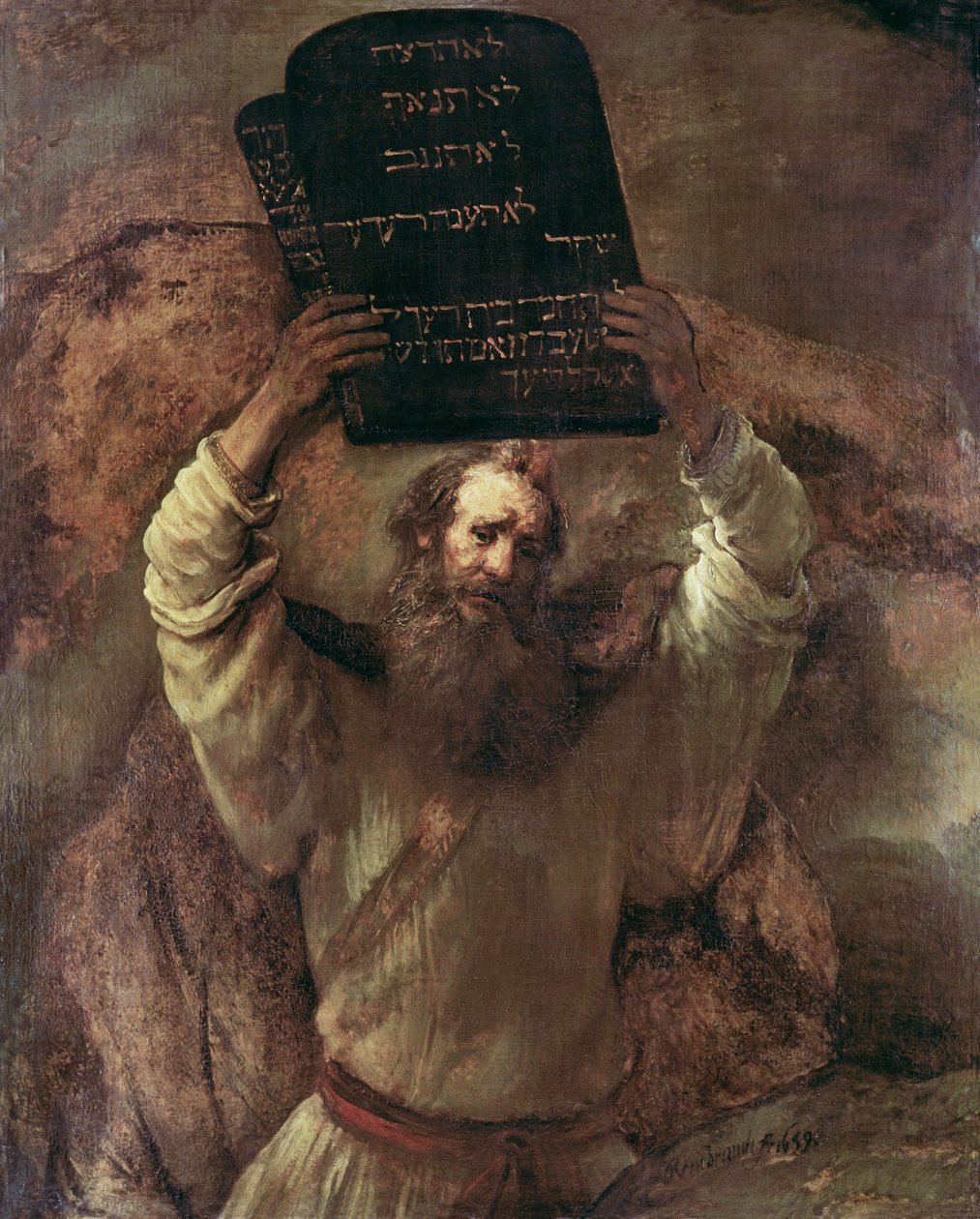 Moses knuser lovens tavler av Rembrandt van Rijn