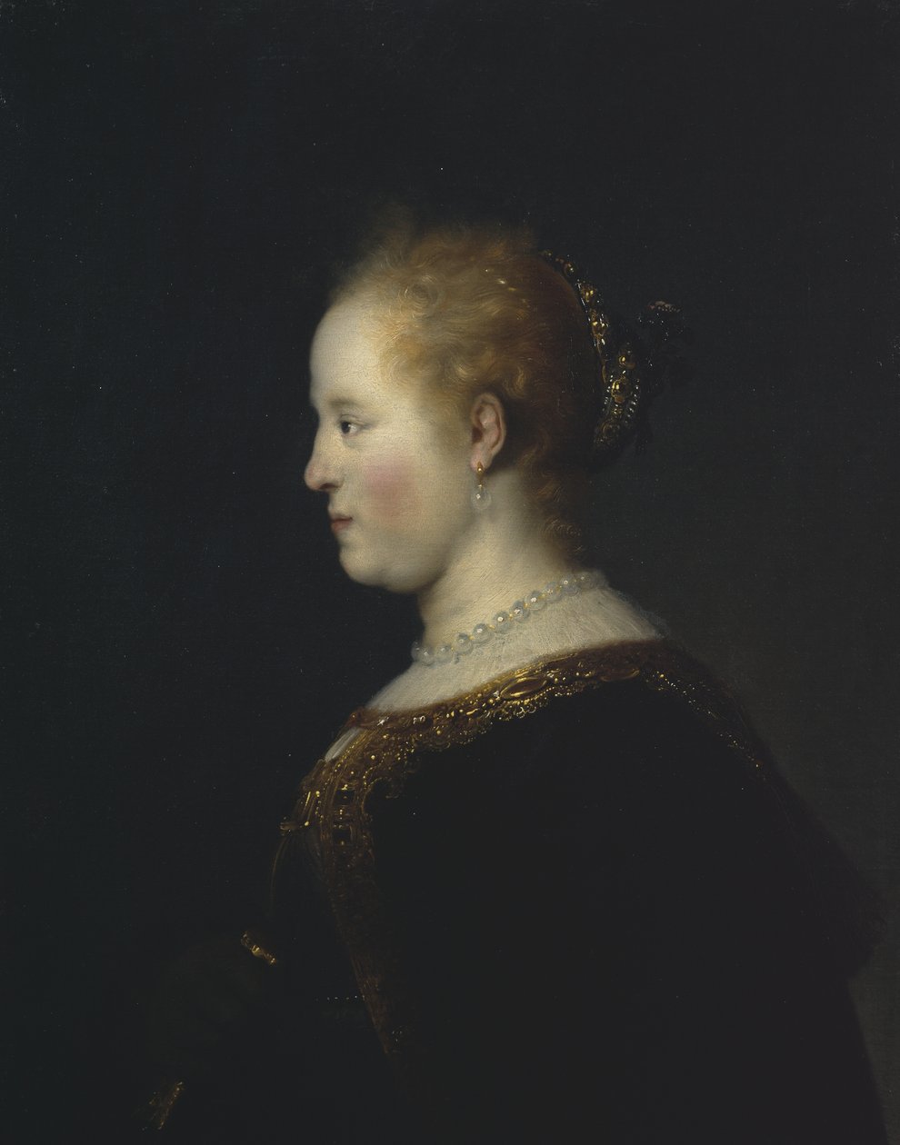 Portrett av en ung kvinne, etter 1632 av Rembrandt van Rijn