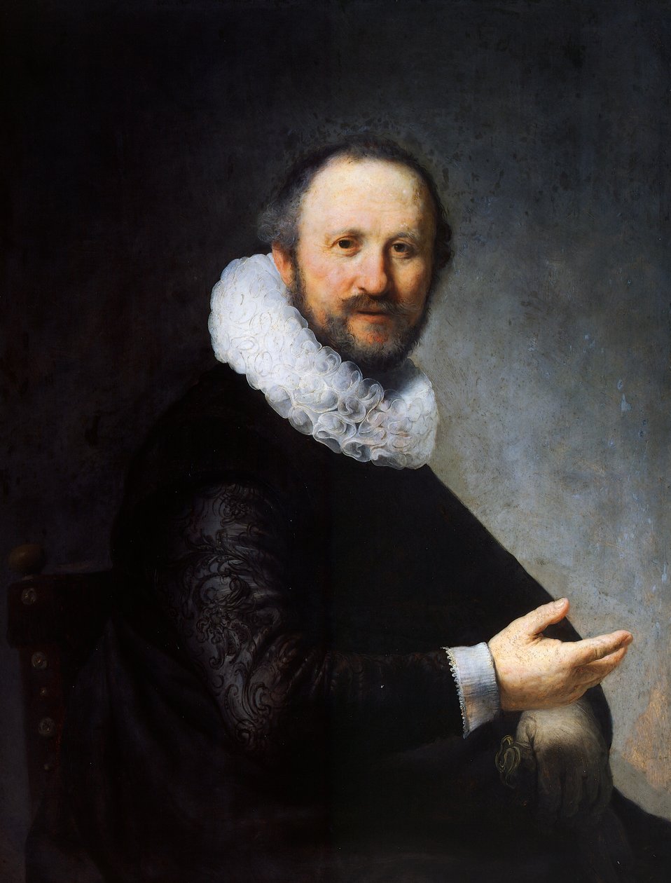 Portrett av en sittende mann av Rembrandt Harmensz. van Rijn