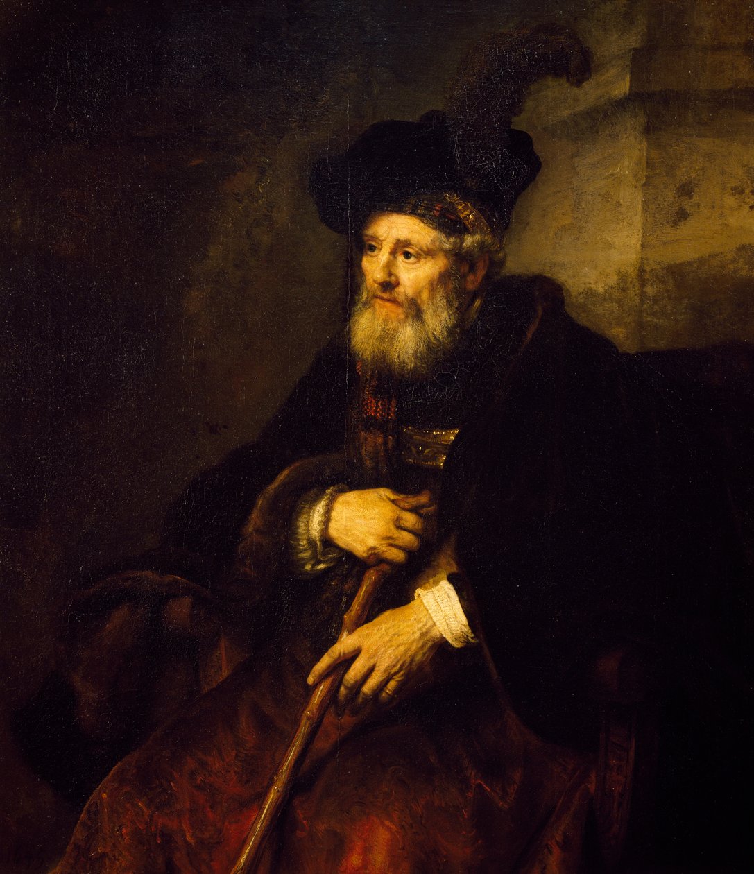 Portrett av en gammel mann av Rembrandt Harmensz. van Rijn