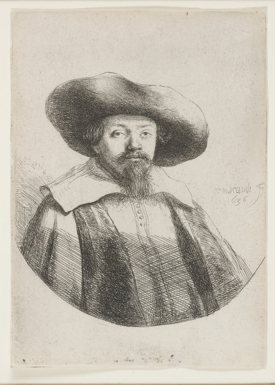 Samuel Manasseh Ben Israel, jødisk forfatter av Rembrandt van Rijn