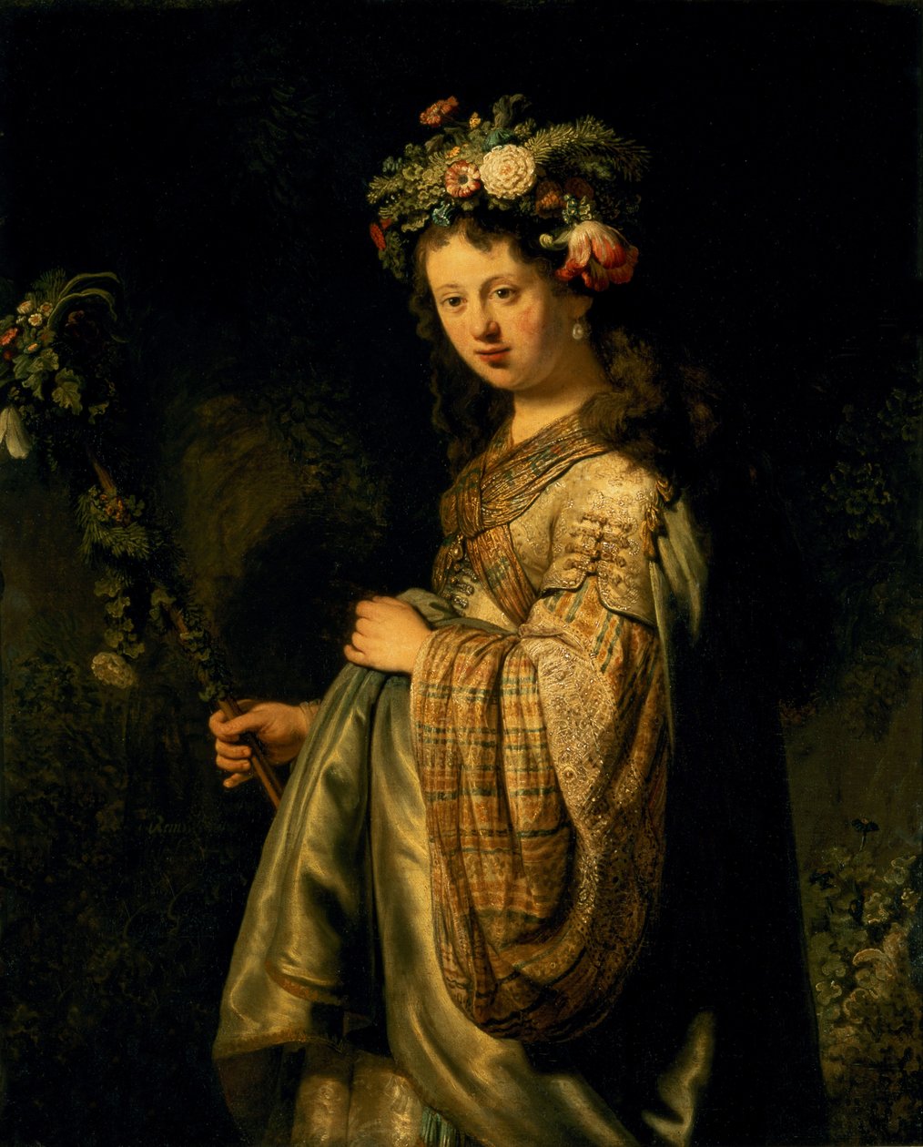 Saskia som Flora av Rembrandt van Rijn