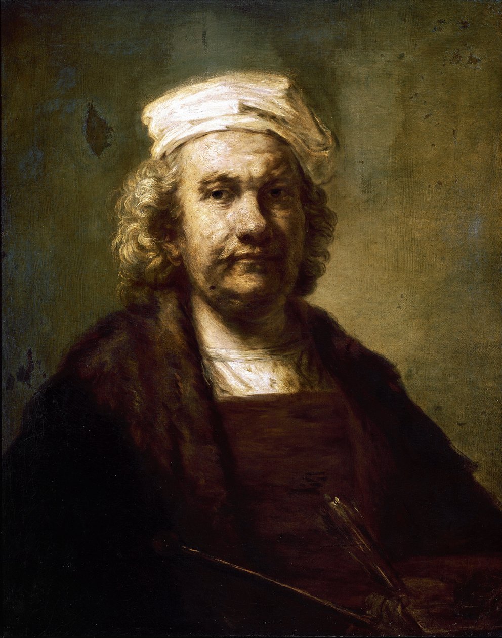 Selvportrett. (olje på lerret av Rembrandt van Rijn