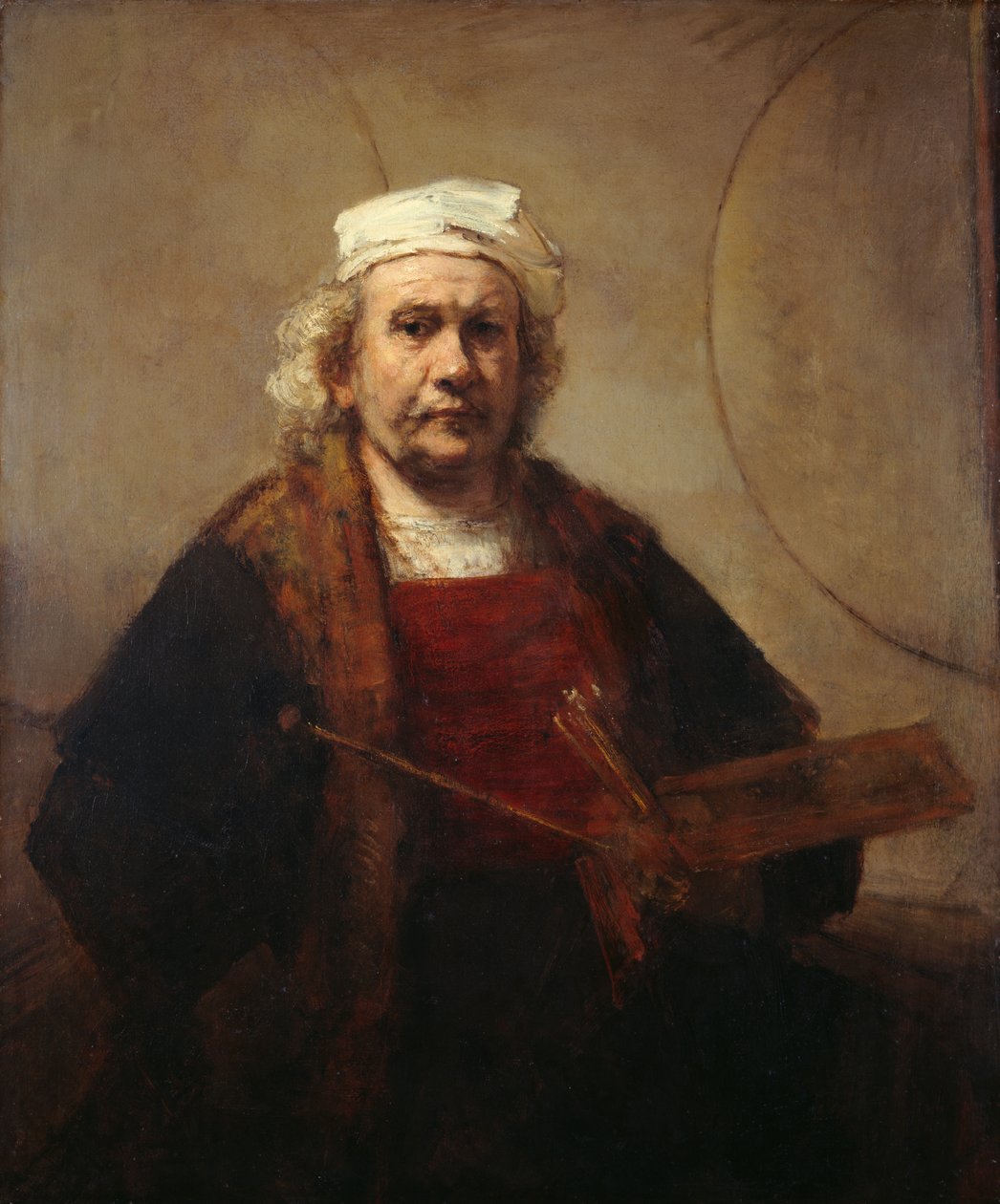Selvportrett, ca. 1665 (olje på lerret) av Rembrandt Harmensz. van Rijn