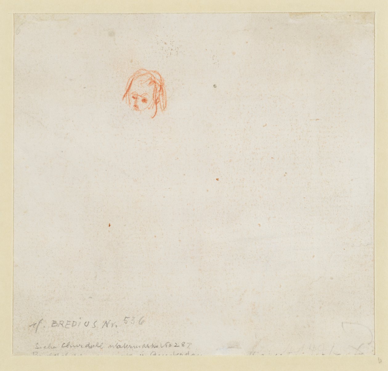 Liten studie av et hode av Rembrandt van Rijn