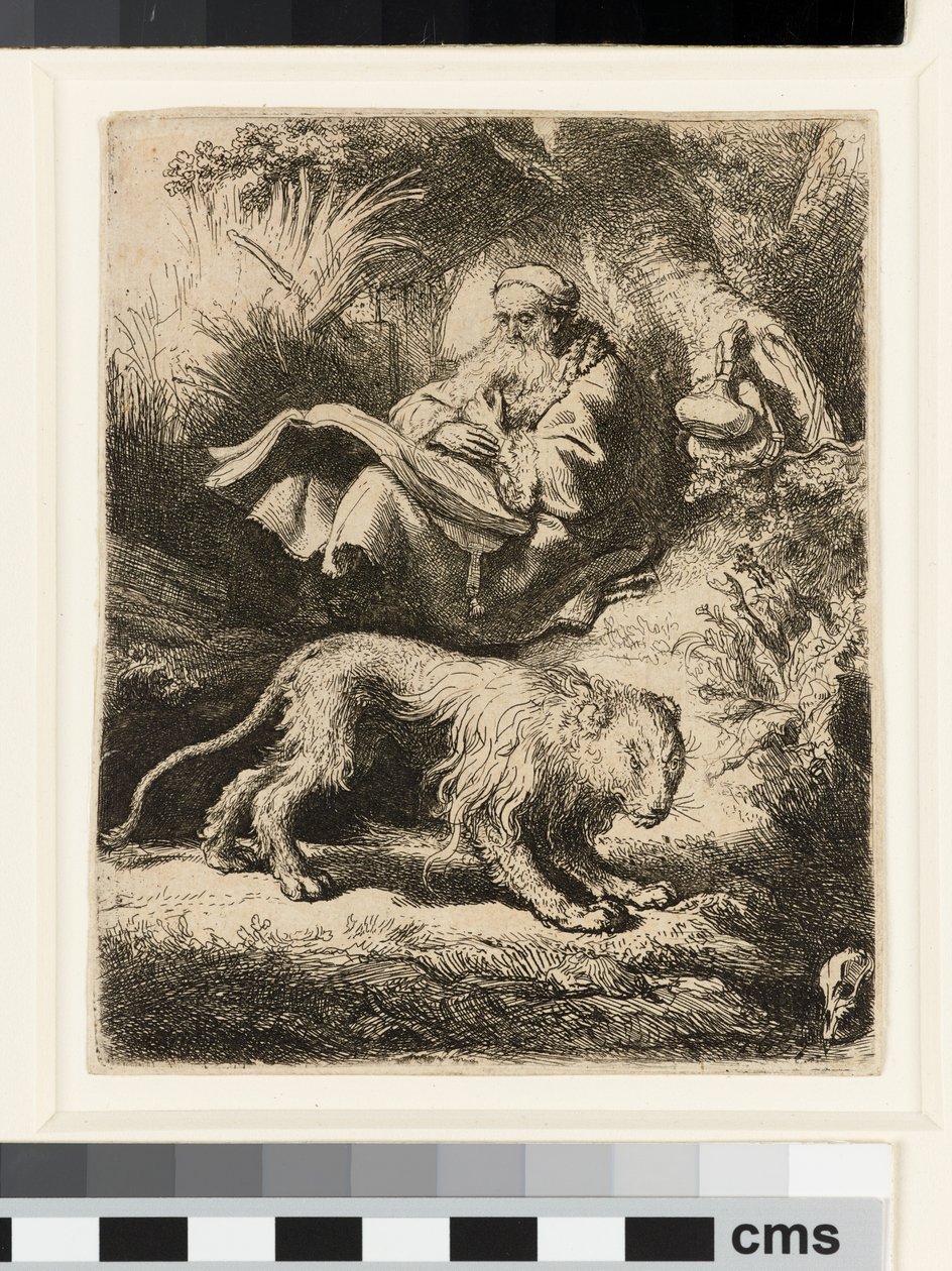 St. Jerome Reading av Rembrandt van Rijn