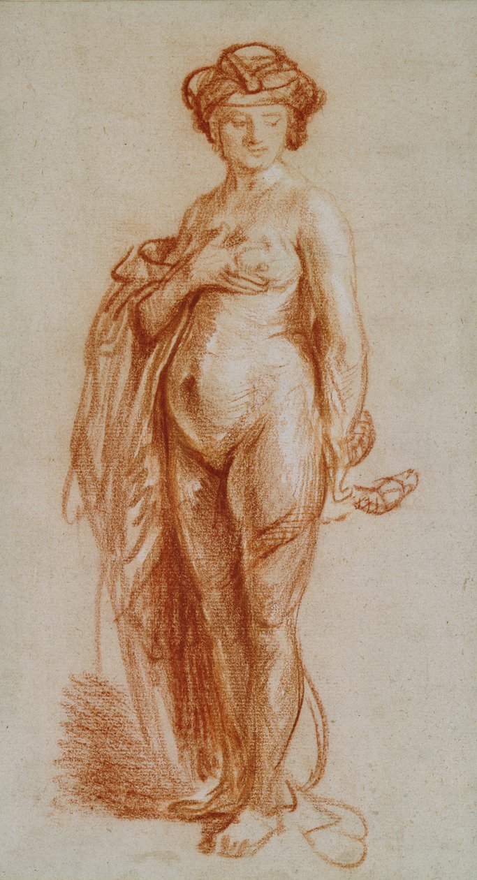 Studie av en naken kvinne som Cleopatra av Rembrandt van Rijn