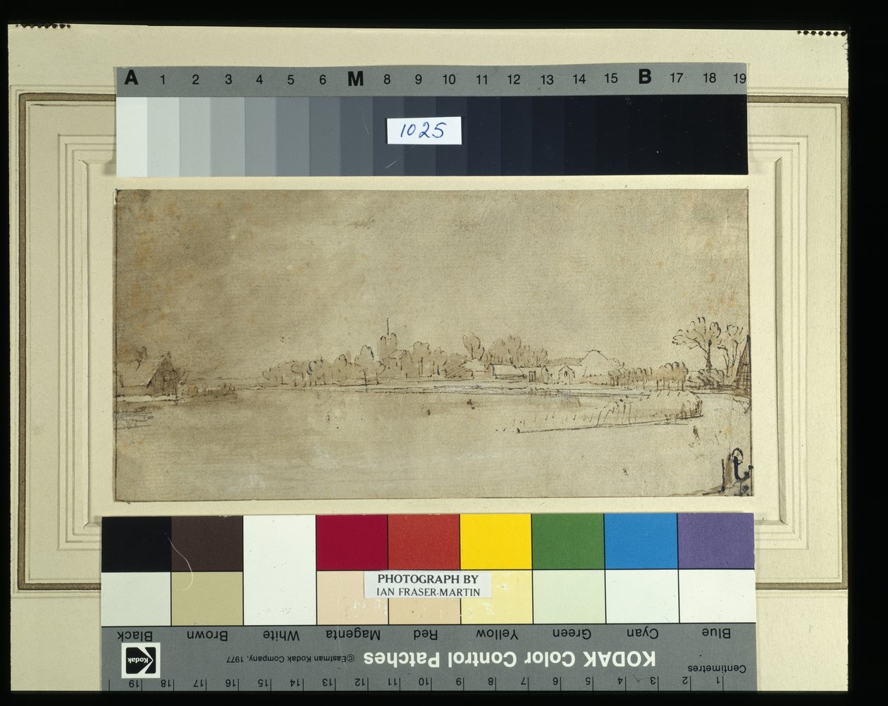 Amstel nær Kostverloren (penn og blekk med vask på papir) av Rembrandt Harmensz. van Rijn