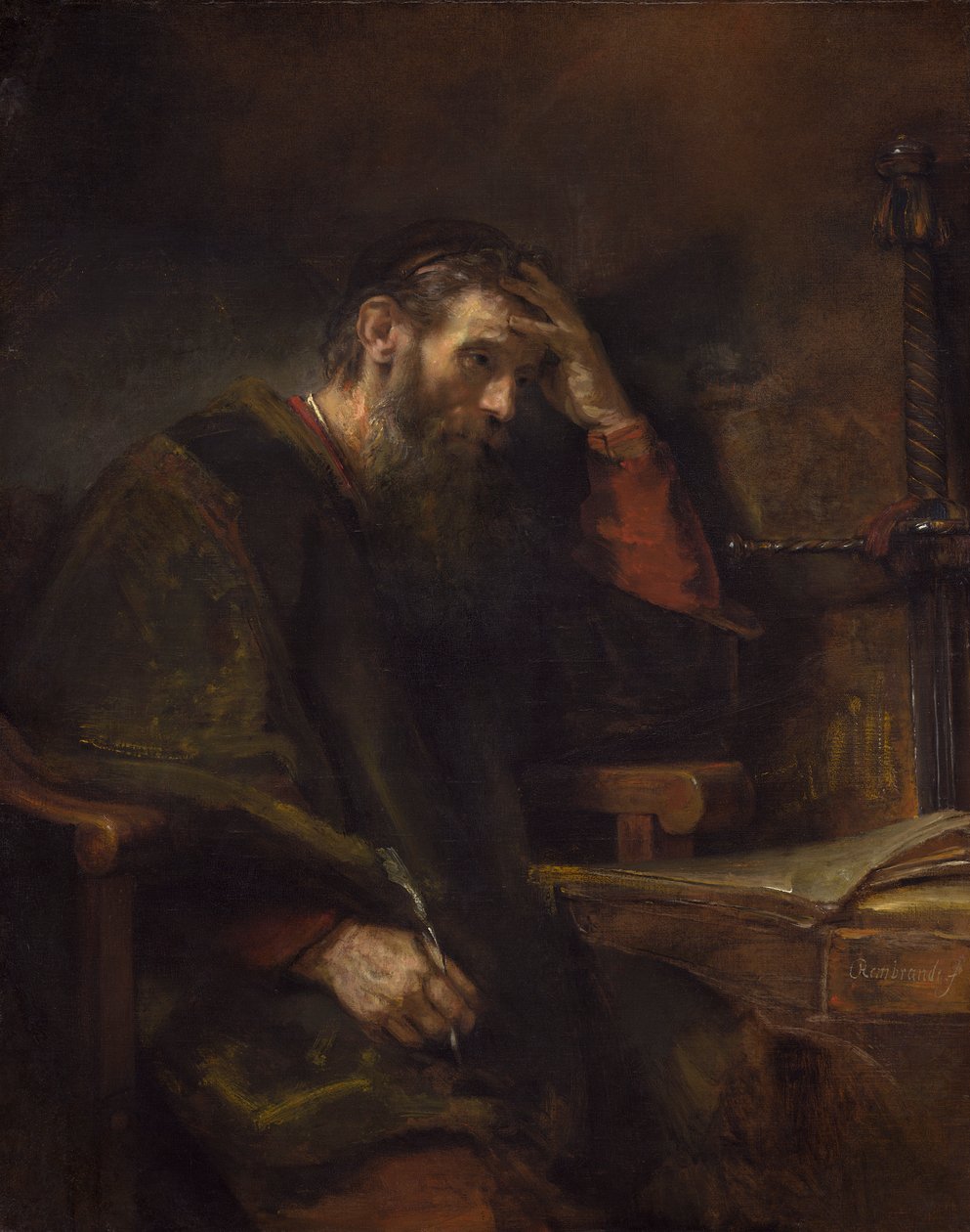 Apostelen Paulus, ca. 1657 (olje på lerret) av Rembrandt van Rijn