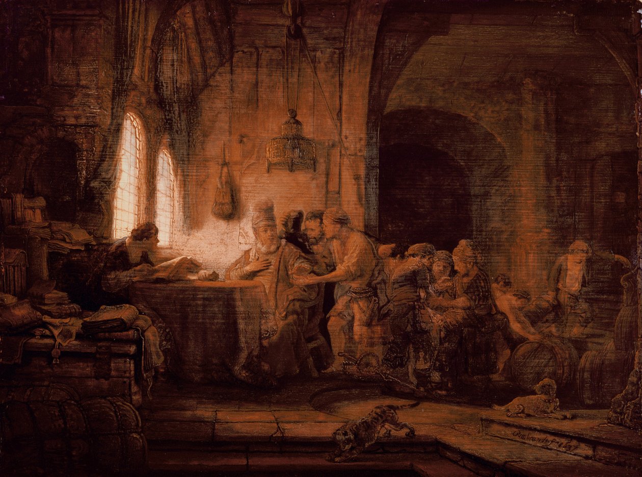 Lignelsen om arbeiderne i vingården av Rembrandt van Rijn