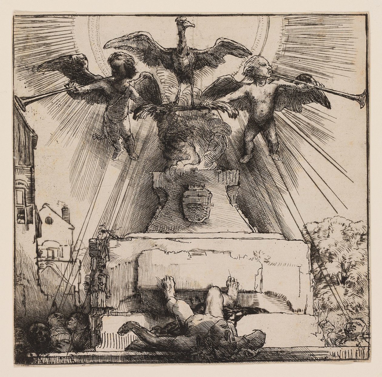 Føniks eller statuen styrtet av Rembrandt Harmensz. van Rijn