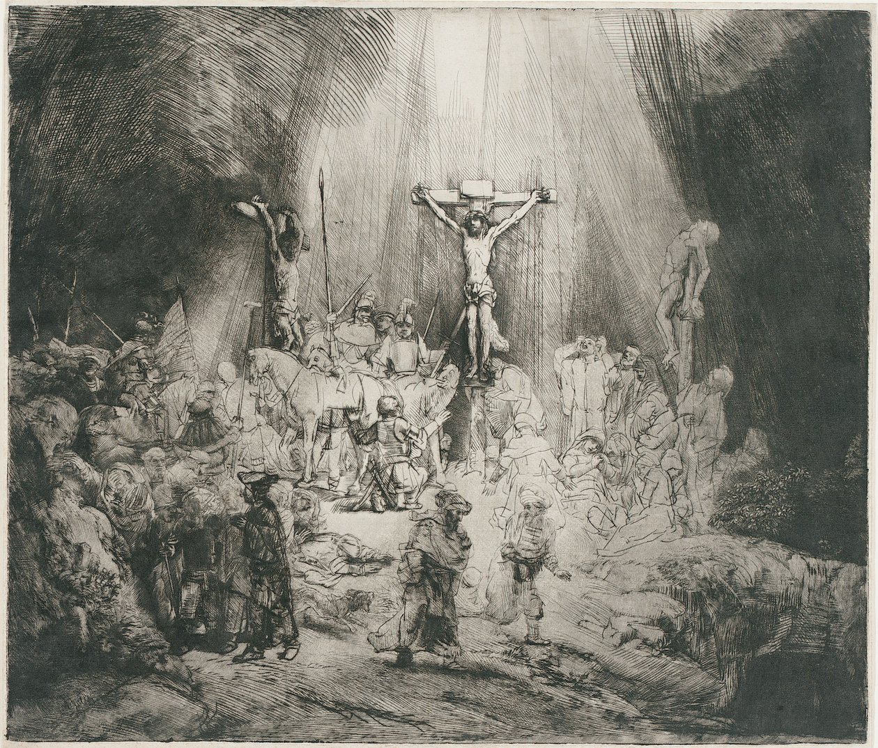 De tre korsene, ca. 1653 (etsning) av Rembrandt Harmensz. van Rijn