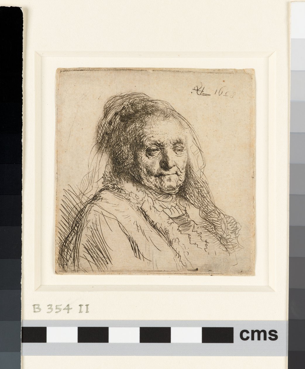 Kunstnerens mor, hode og byste av Rembrandt van Rijn