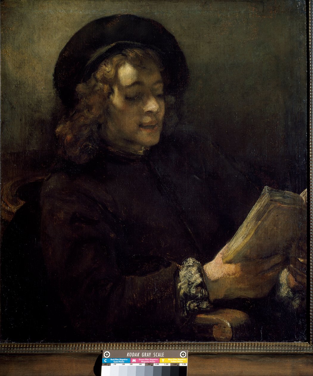 Titus leser. Maleri av Harmenszoon van Rijn dit Rembrandt (1606-1669), ca 1656. Olje på lerret. Mål: 70,5x64cm. Wien, Kunsthistorisk museum av Rembrandt van Rijn