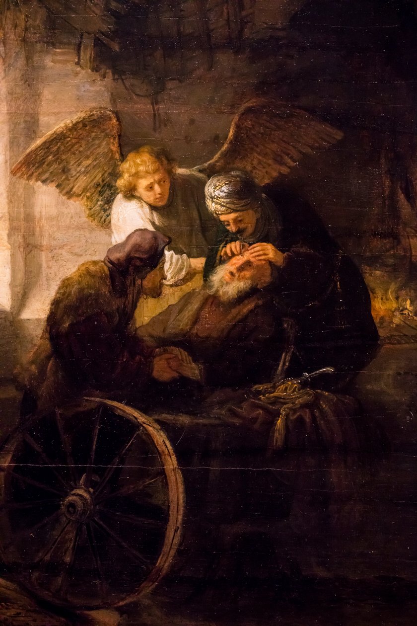 Tobias helbreder sin blinde far av Rembrandt Harmensz. van Rijn