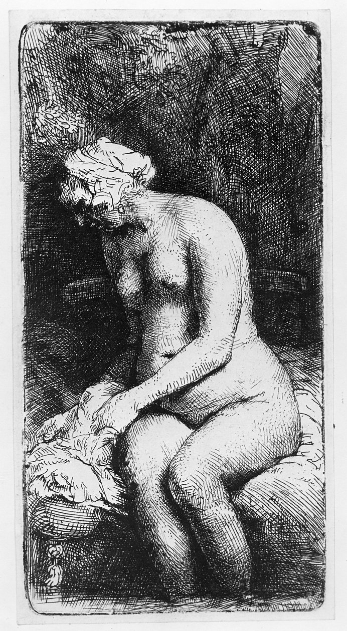 Kvinne som bader av Rembrandt van Rijn