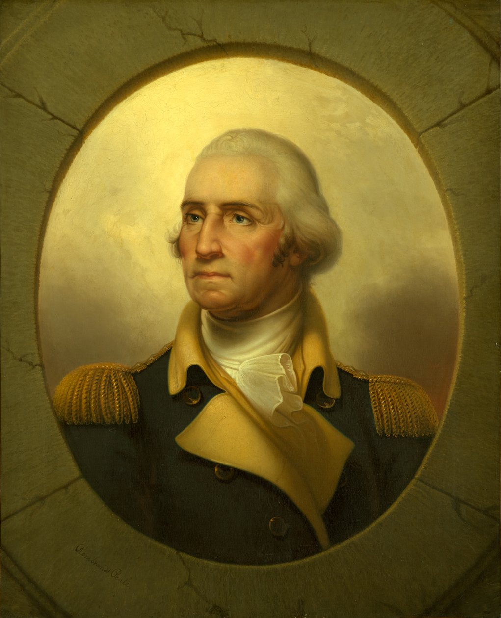 George Washington (1732–1799), ca. 1855 (olje på lerret) av Rembrandt Peale