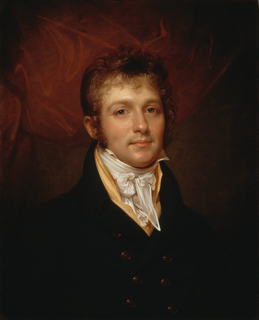 Portrett av Edward Shippen Burd of Philadelphia, ca. 1806-1808. av Rembrandt Peale