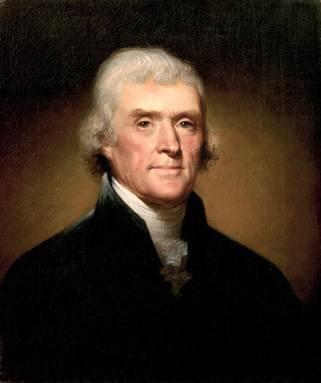 Portrett av Thomas Jefferson av Rembrandt Peale
