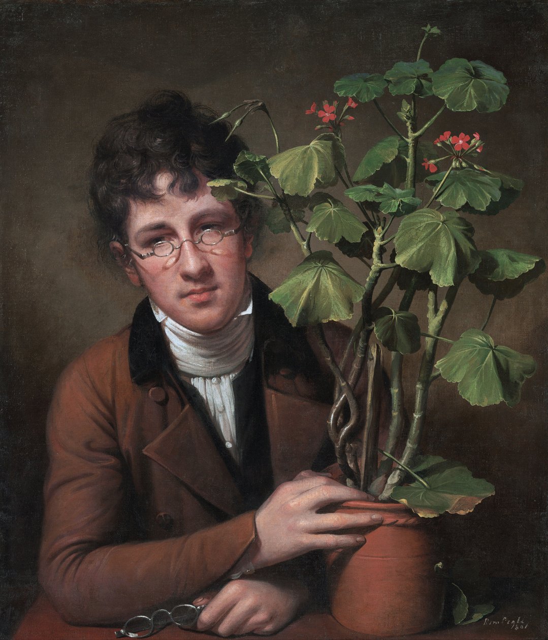 Rubens Peale med en geranium av Rembrandt Peale