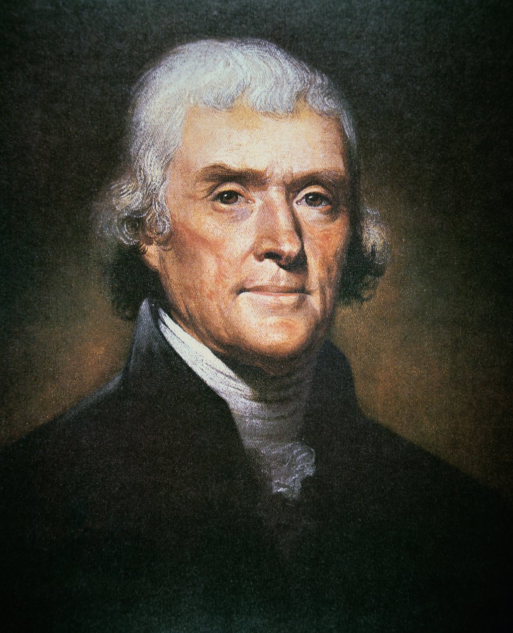 Thomas Jefferson (1743-1826) (litho-farge) av Rembrandt Peale