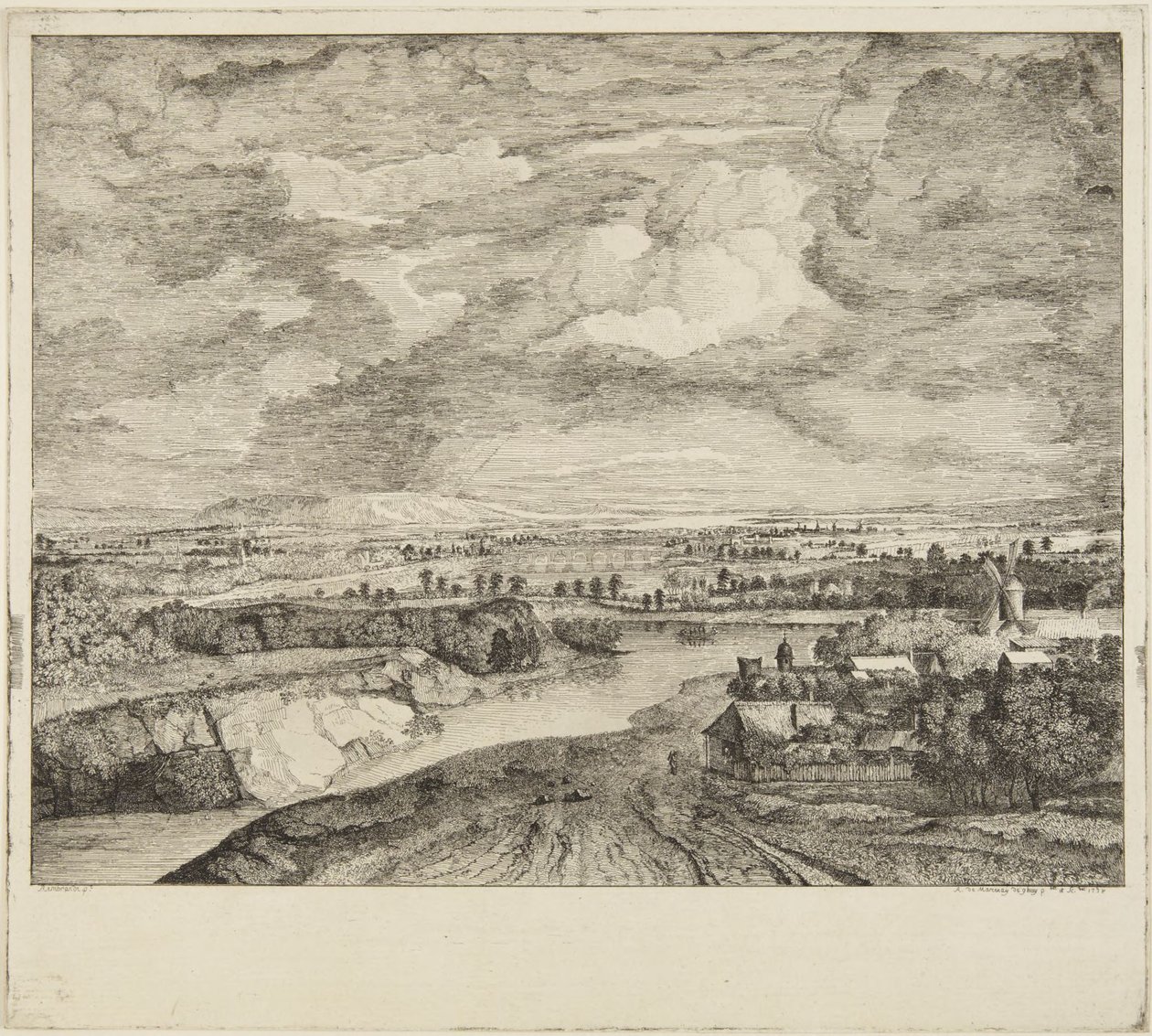 «---- Uvær» etter Rembrandt av Rembrandt van Rijn