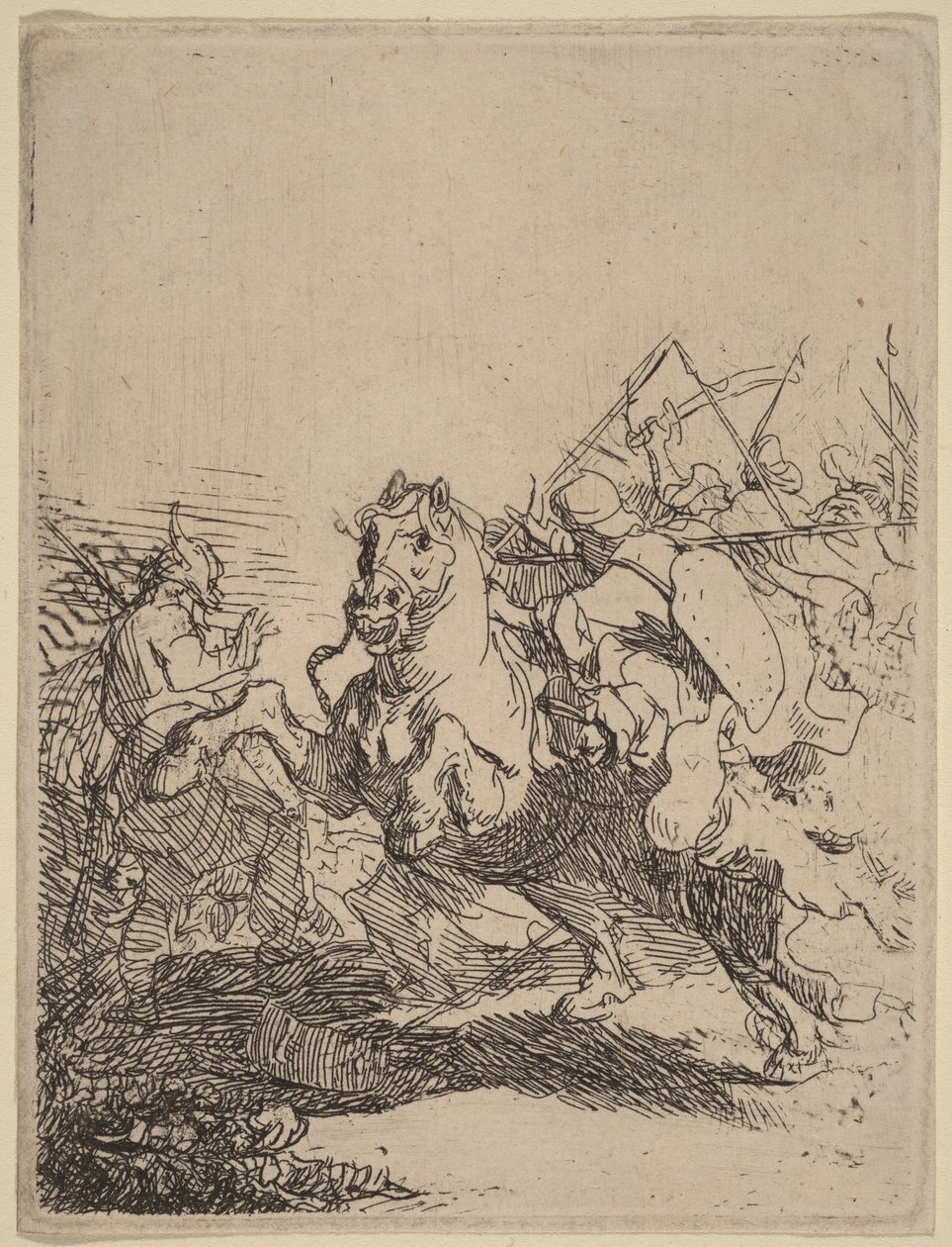 Et kavaleriopprør av Rembrandt van Rijn