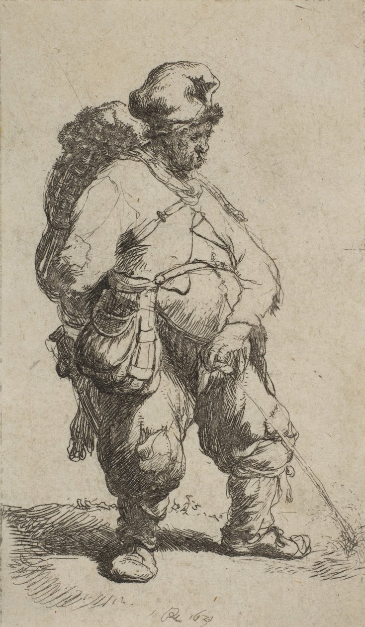 En mann som lager vann, 1630., 1630. av Rembrandt van Rijn