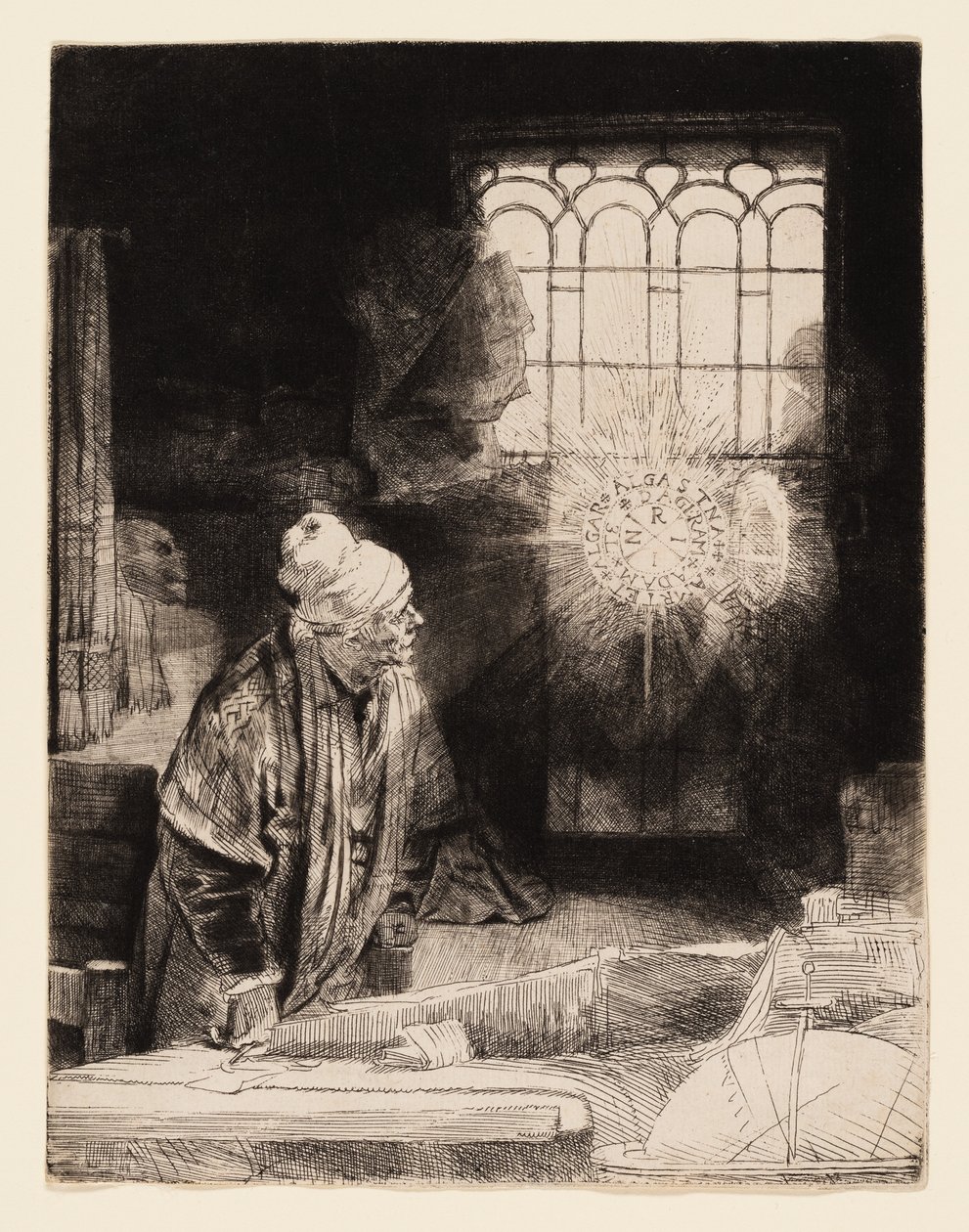 En lærd i hans studier (Faust) av Rembrandt van Rijn