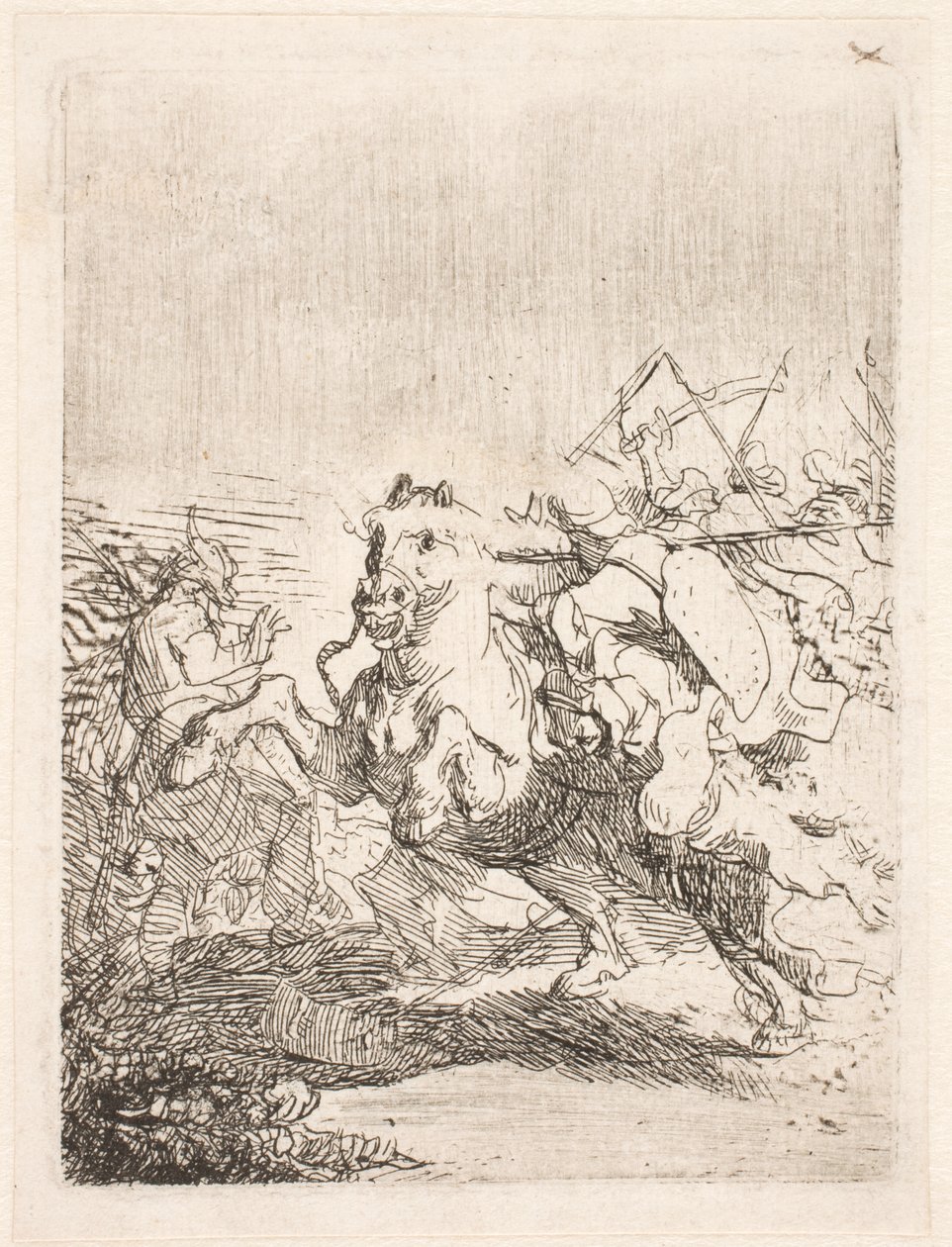 Et kavalerioppslag av Rembrandt van Rijn