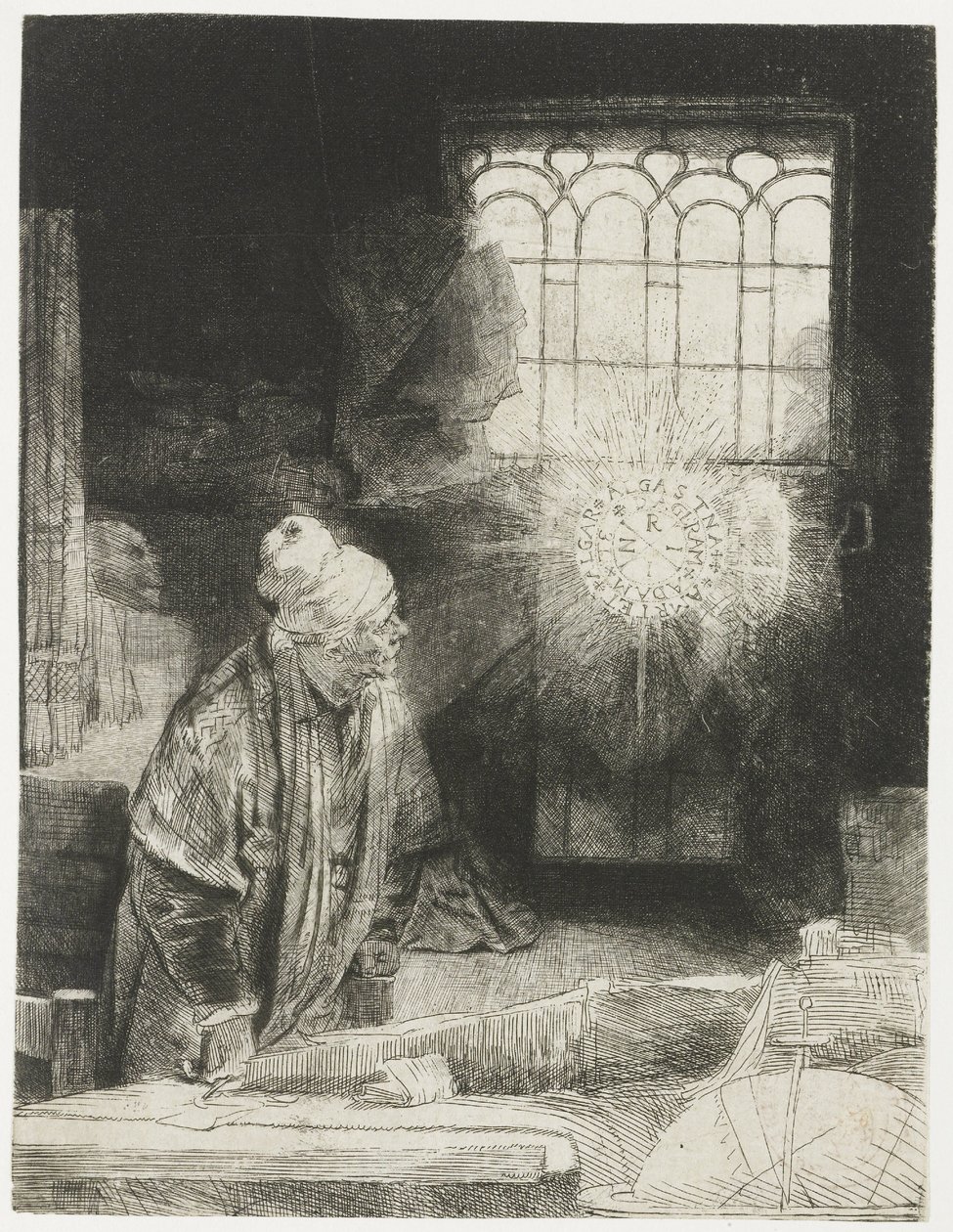 En forsker i sitt arbeidsrom av Rembrandt van Rijn