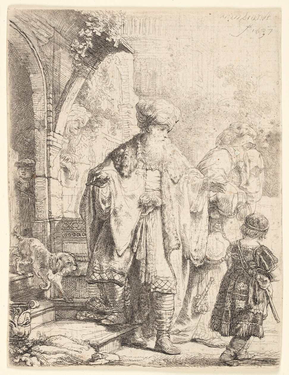 Abraham kaster Hagar og Ismael ut av Rembrandt van Rijn