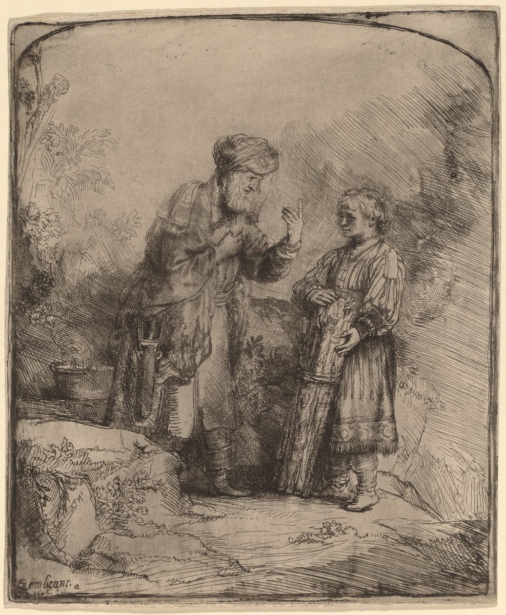 Abraham og Isak av Rembrandt van Rijn