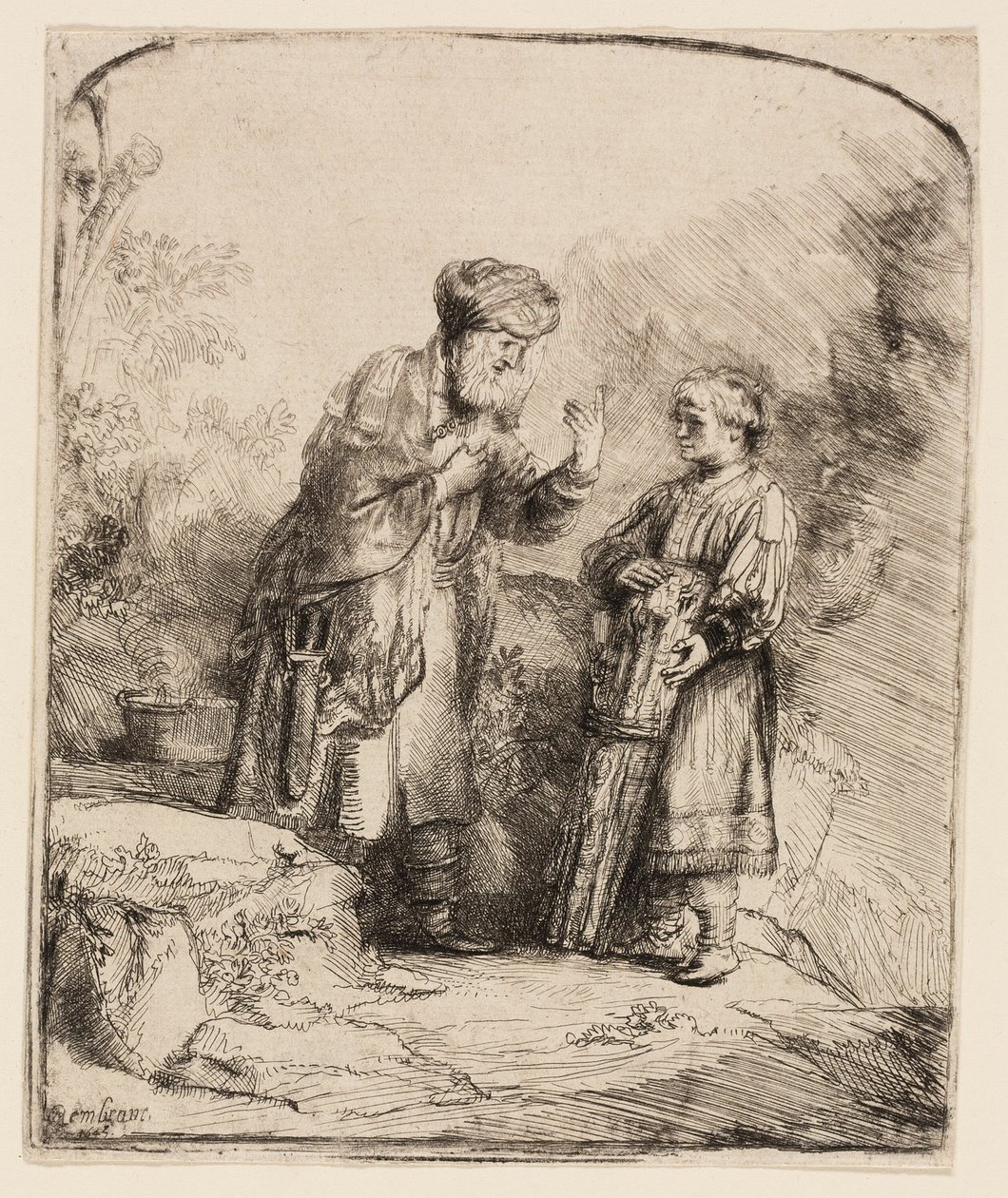 Abraham og Isak av Rembrandt van Rijn