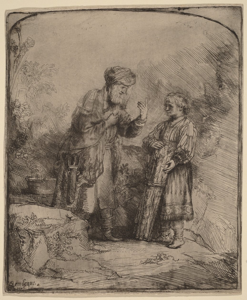 Abraham og Isak av Rembrandt van Rijn
