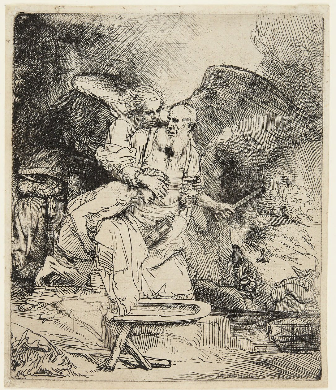 Abrahams offer av Rembrandt van Rijn