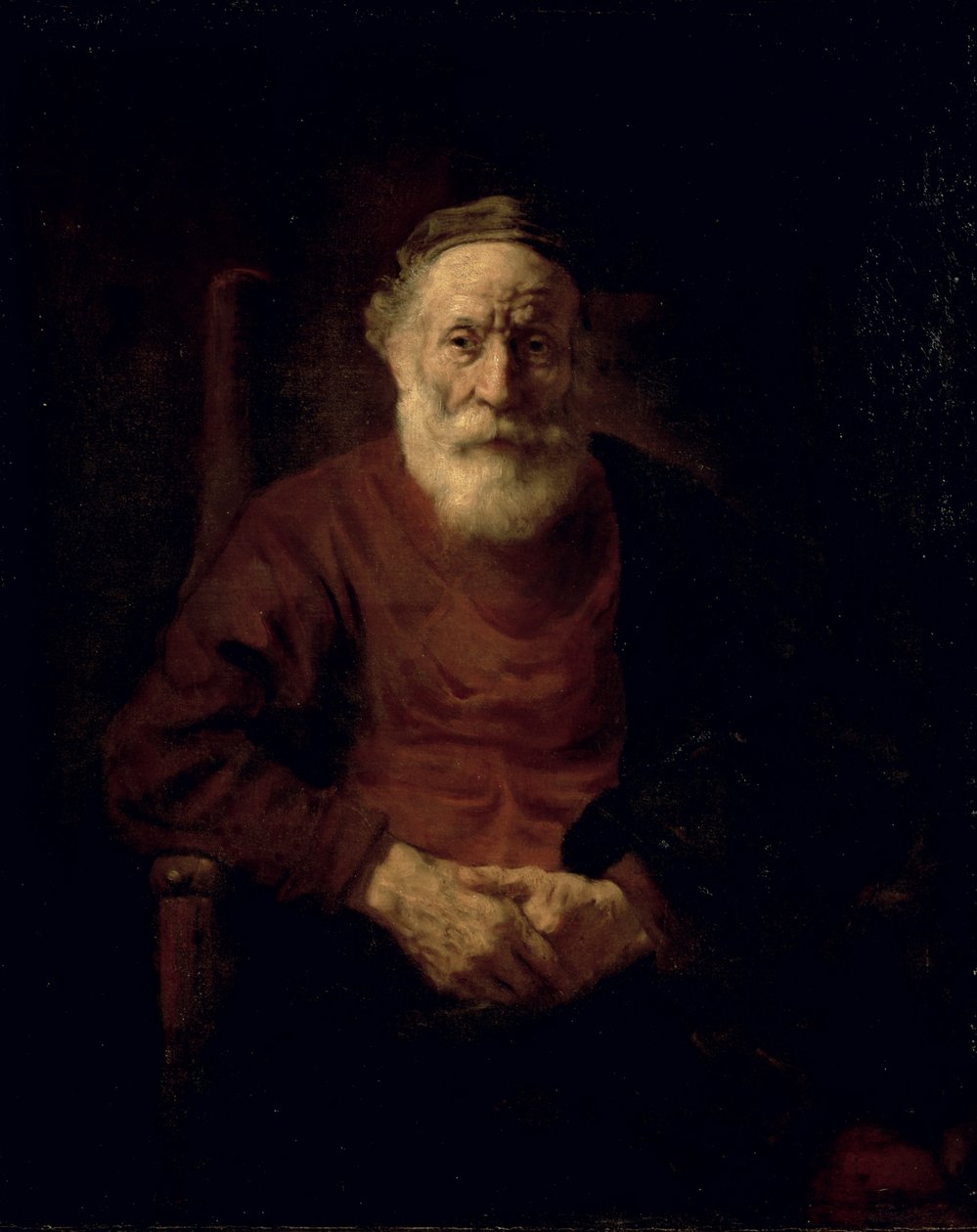 En gammel mann i rødt av Rembrandt van Rijn