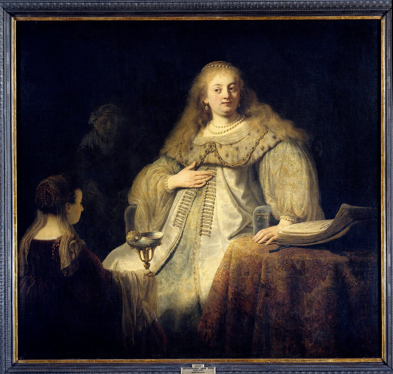 Artemis. Artemis I, dronning av byen Halikarnassus på 400-tallet f.Kr. (Empire of the Roughenides). Maleri av Rembrandt (1606-1669) av Rembrandt van Rijn