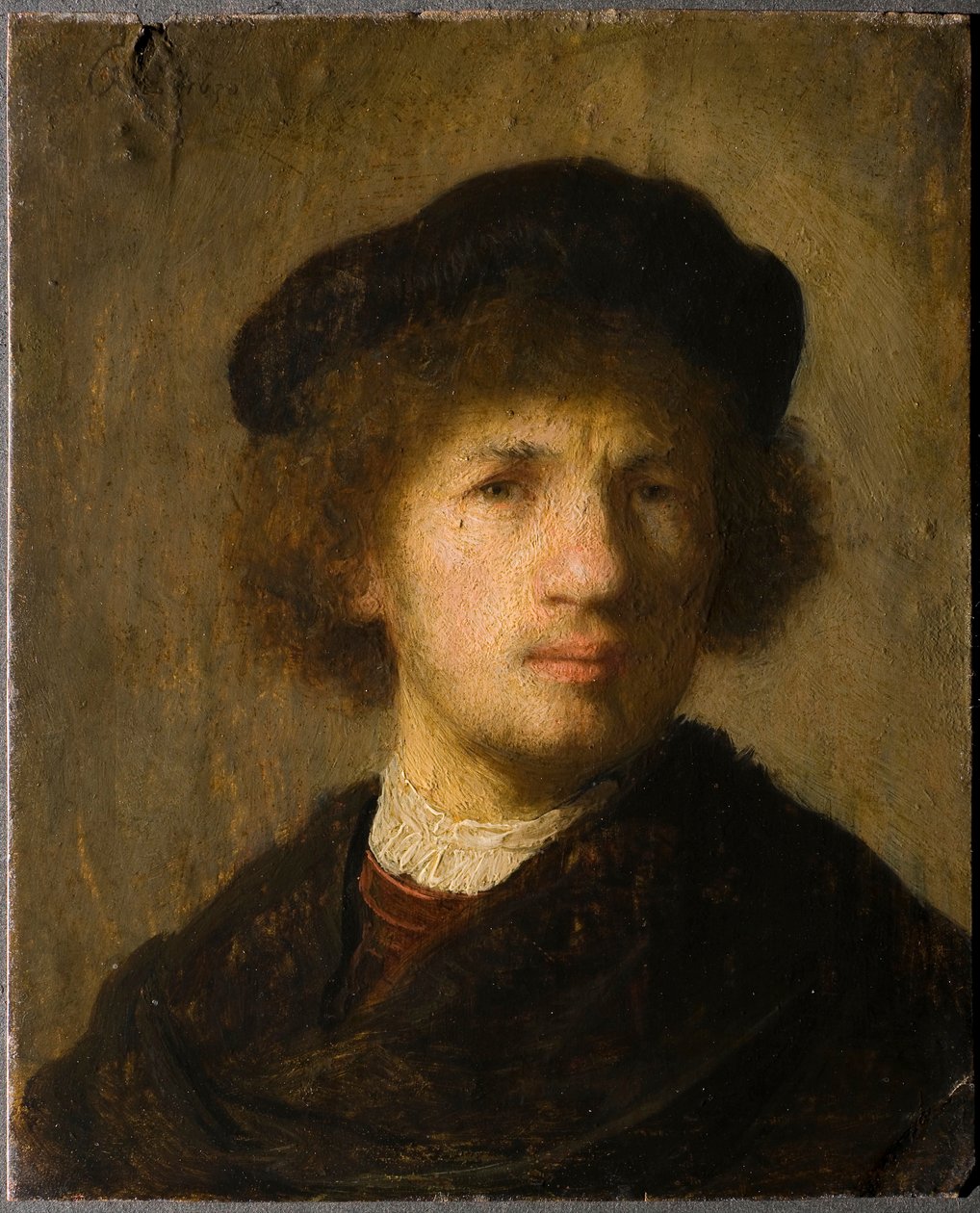 Autoportrett - Selvportrett av Rembrandt van Rhijn (1606-1669) av Rembrandt van Rijn