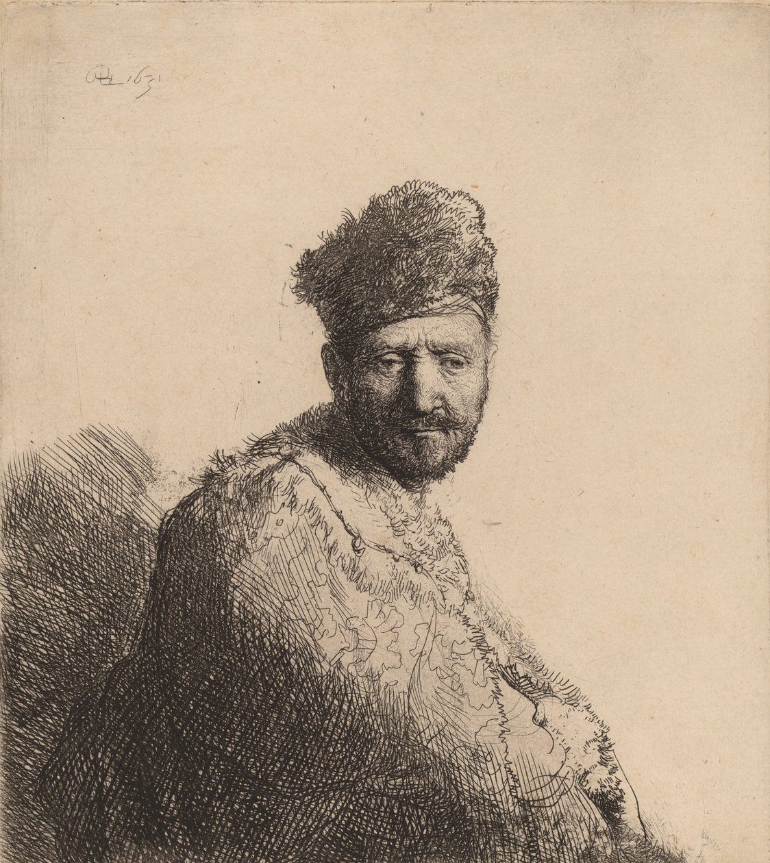 Bearded Man, in a Furred Oriental Cap and Robe: Artist